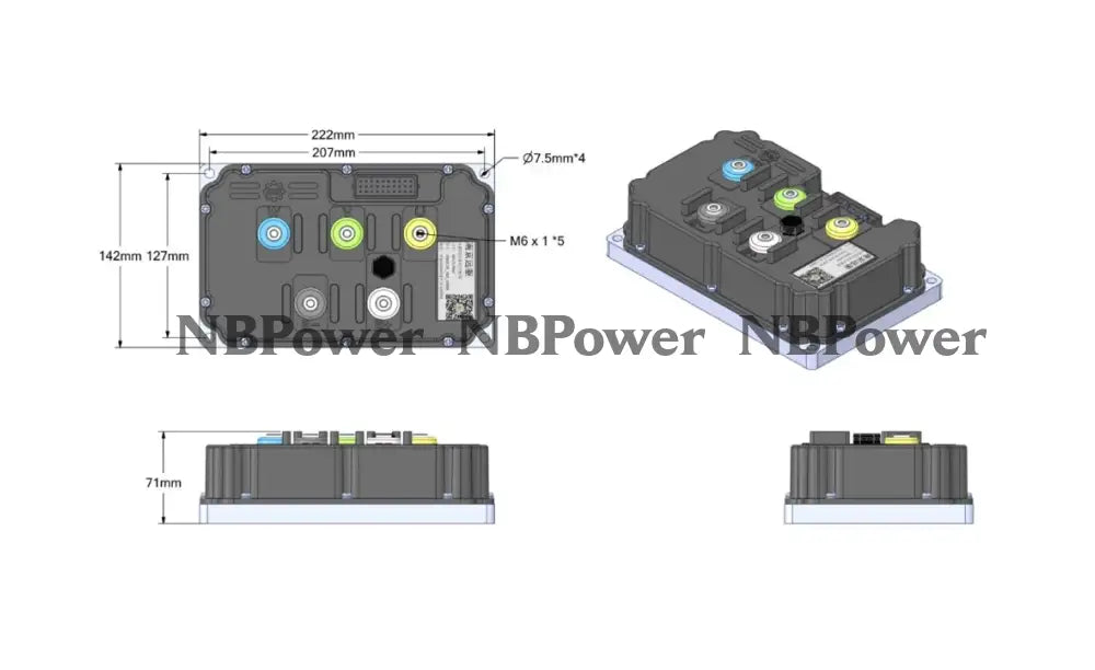 96V 8000W 450A BLDC Motor Controller Fardriver ND96850 High Efficiency Reverse 6000W~8000W for E-Scooter Electric Motor