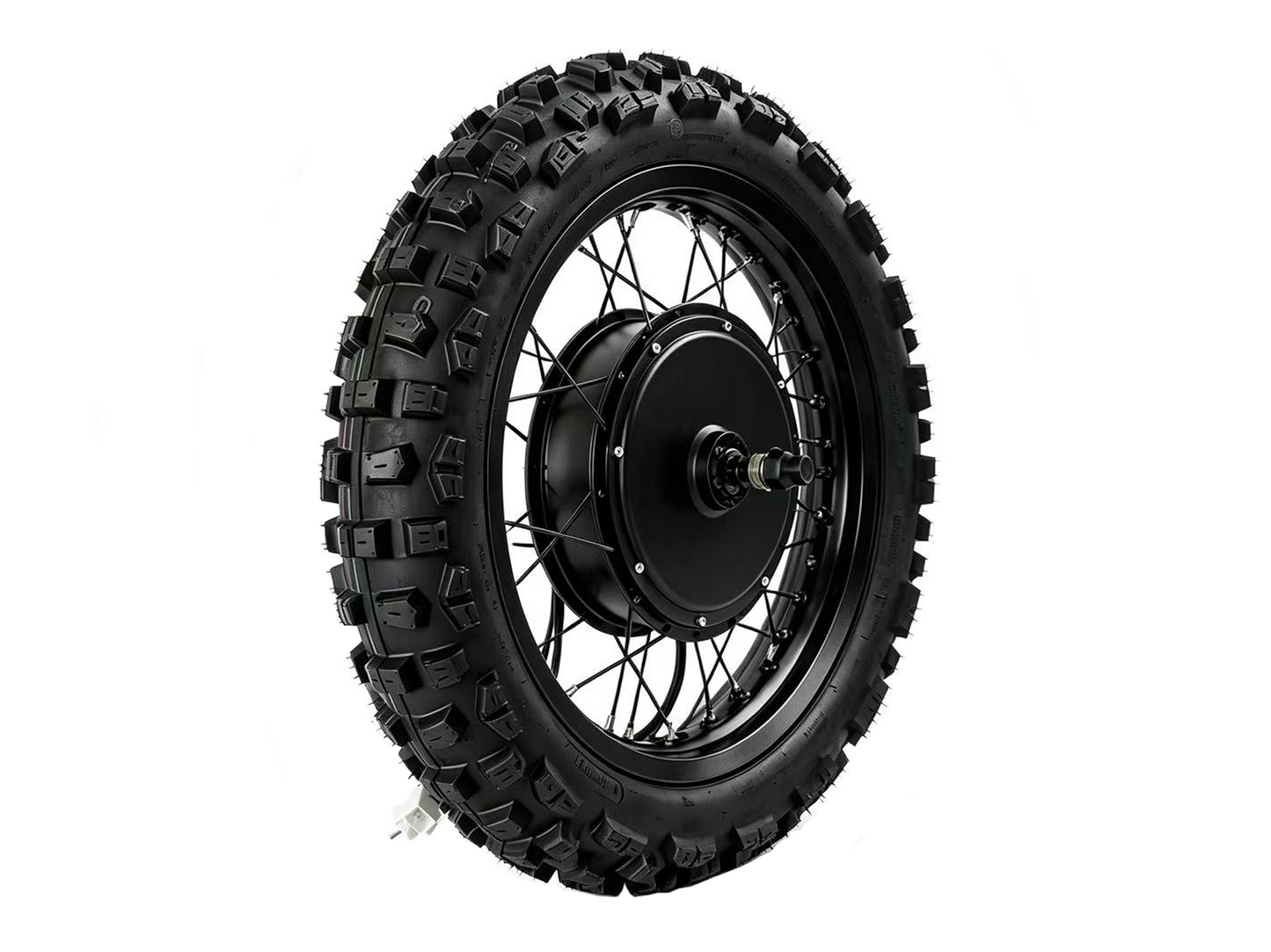 16*1.85 Motorcycle Rim 3000W Front Hub Motor, 135mm Dropout Dual Disc Brake Wheel with 16*1.85 Off-Road Tire