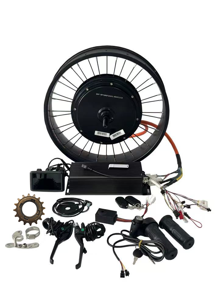 20*4.0/24*4.0/26*4.0 80mm/100mm width Fat Rim Rear QS 5000W 150-155mm 72V Ebike kit +100A Sabvoton Controller+UKC1 Color Dsiplay