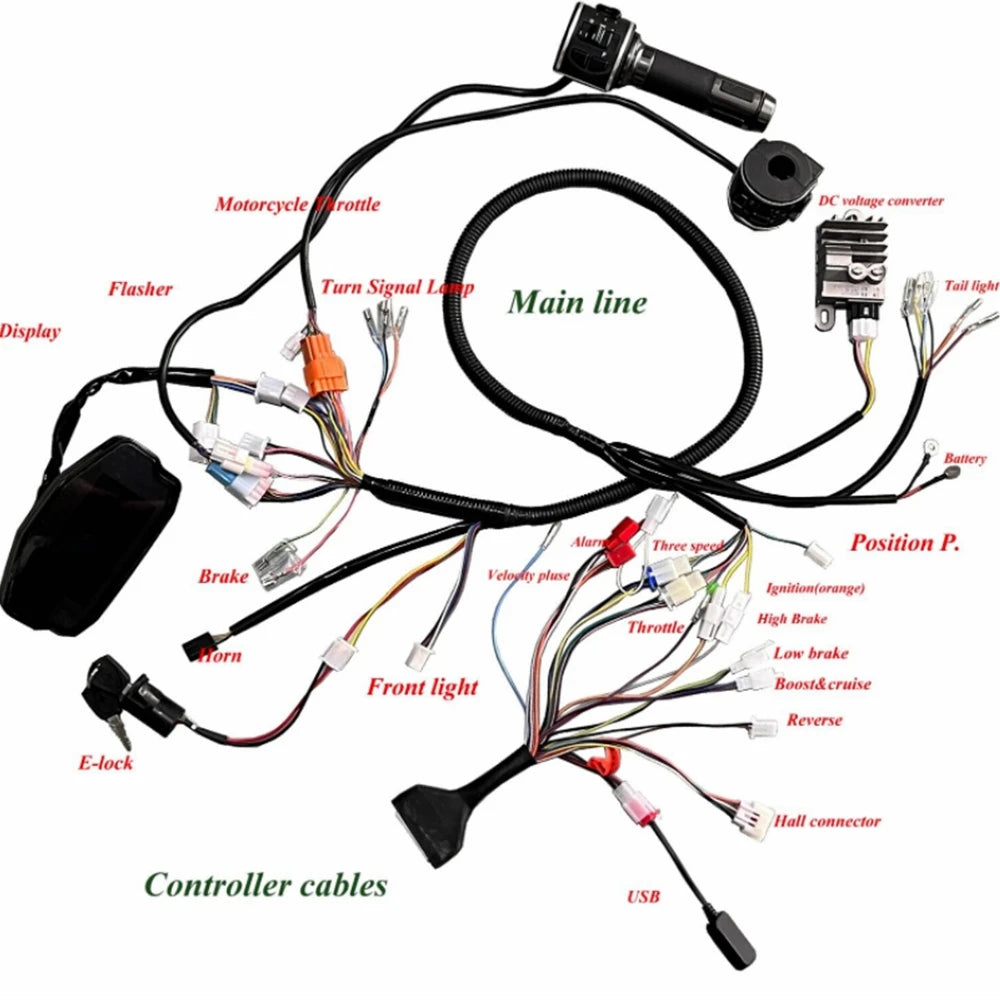 USA Warehouse: 20*4.0 190mm Dropout 100mm Rim Width 72V 3000W Ebike Hub Motor Conversion Kit, With Hall Sensors | ND72360 Black Fardriver Controller, DKD Display, Full Complete Accessories NBPower