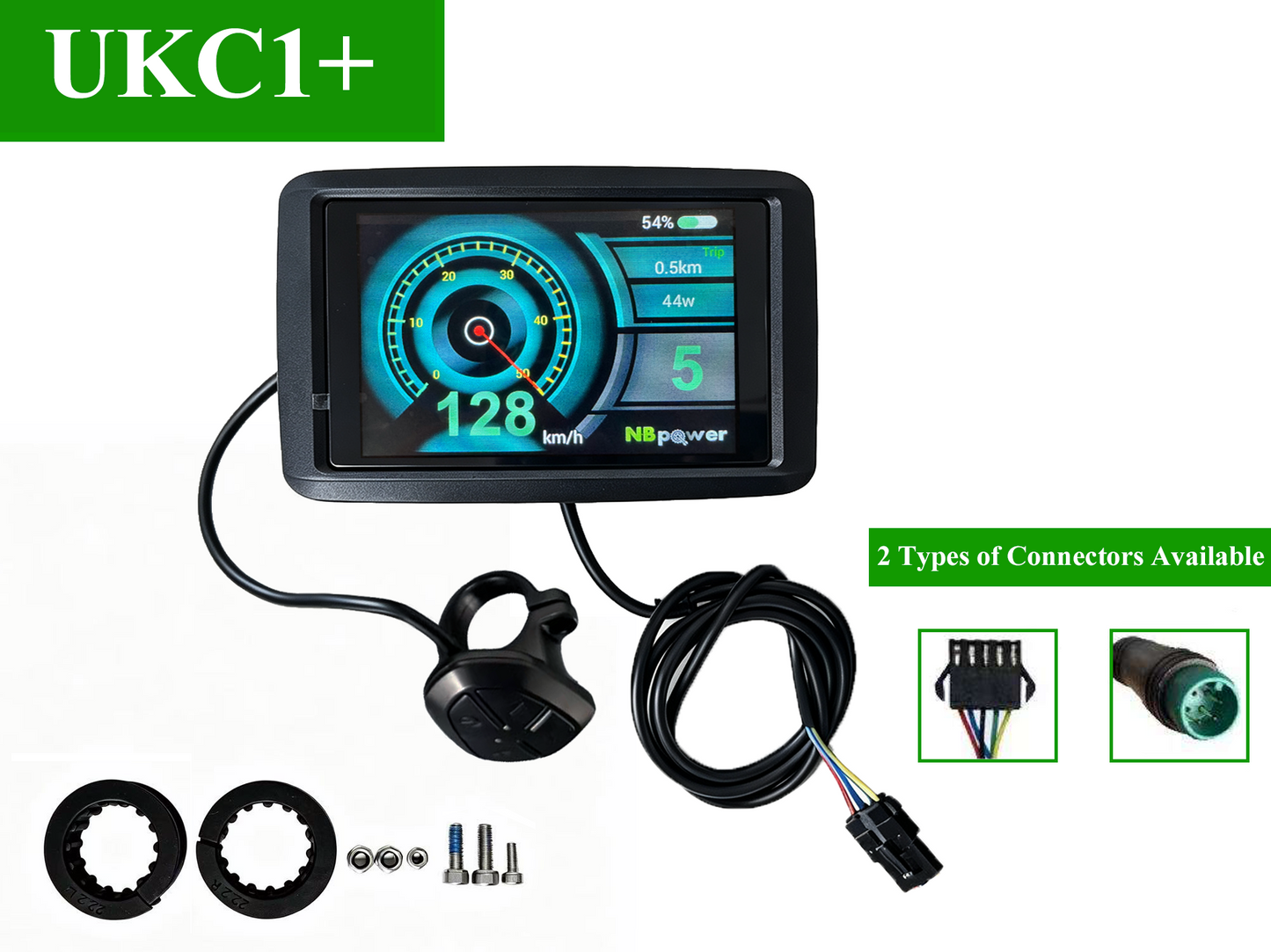 Color LCD Electric Bike Display UKC1 Compatible with APT Protocol /OMD Ptotocal for 36V/48V/52V/60V/72V E-Bike Systems, Programmable Sine Wave Controller for Enhanced Performance NBPower