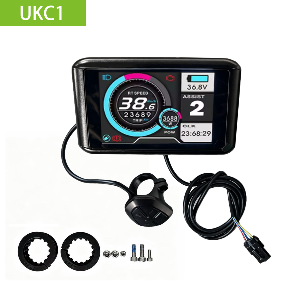 NBPower 20*4.0 190mm Dropout 87mm Width Rim 3000W Rear Integrated Motorwheel With 80A Dual Mode Controller,UKC1/UKC1+ Color Display ,Full Twist Throttle,Single speed/7-Speed freewheel and Other Parts E-bike Conversion Kit NBPower