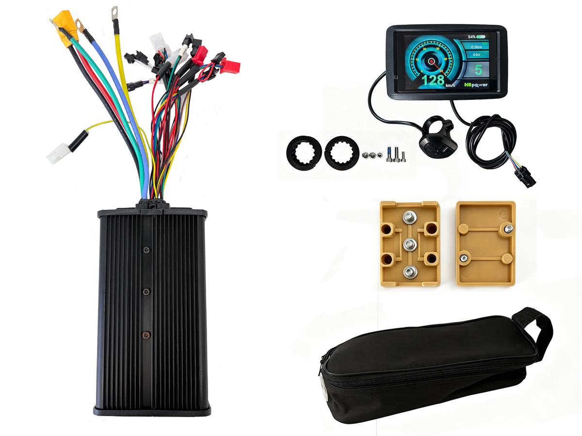 60A Dual Mode Ebike Controller Kit | Compatible with UKC1 Display / UKC1+Display / SW900 Display/ SW900 Color Display | 3pin Box & Controller  Bag NBPower