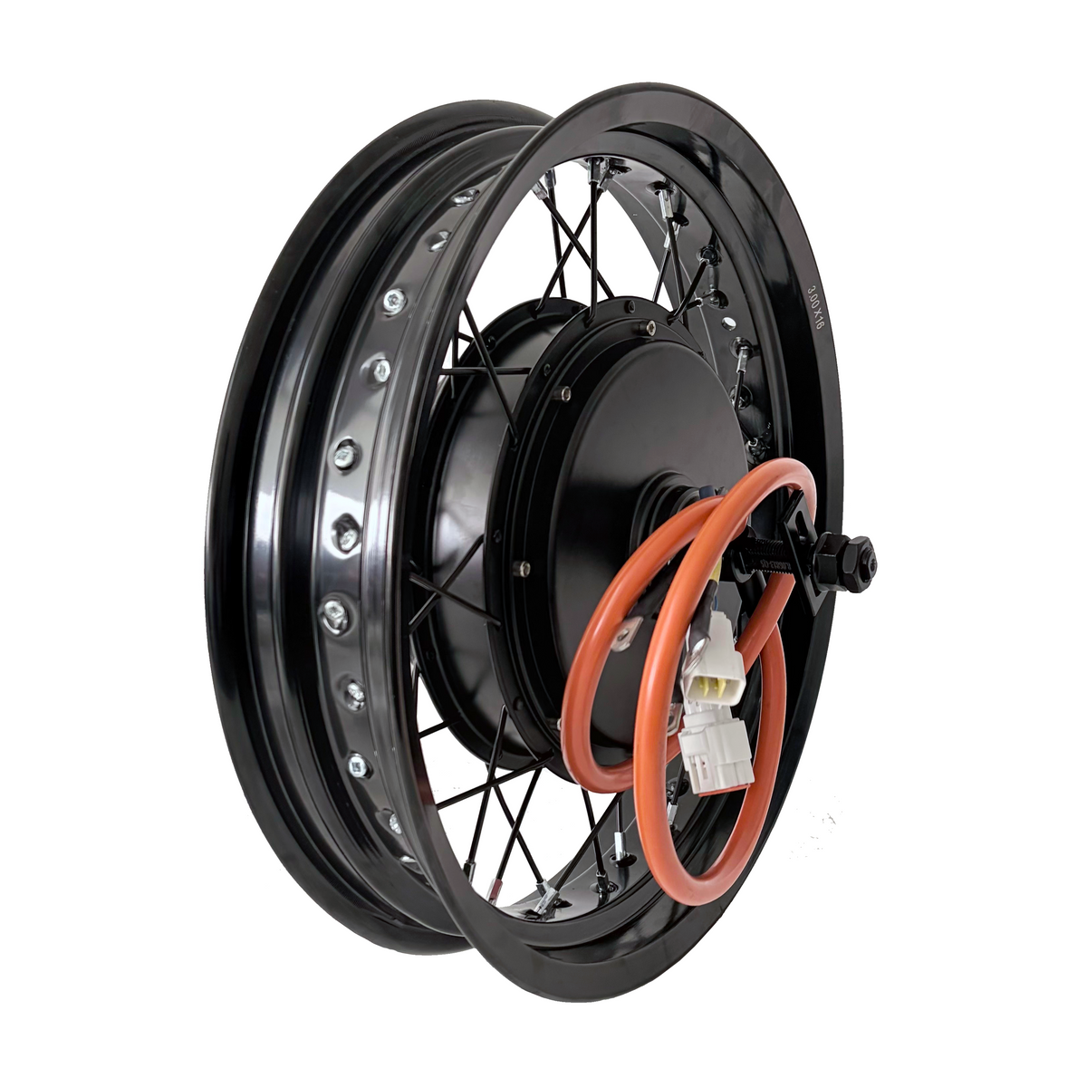 QS205 16*3.0 72V 5000W Motorcycle Rim Rear 170-175mm Dropout 3T/3.5T/4T/5T High Speed  MotorWheel With Spokes NBPower