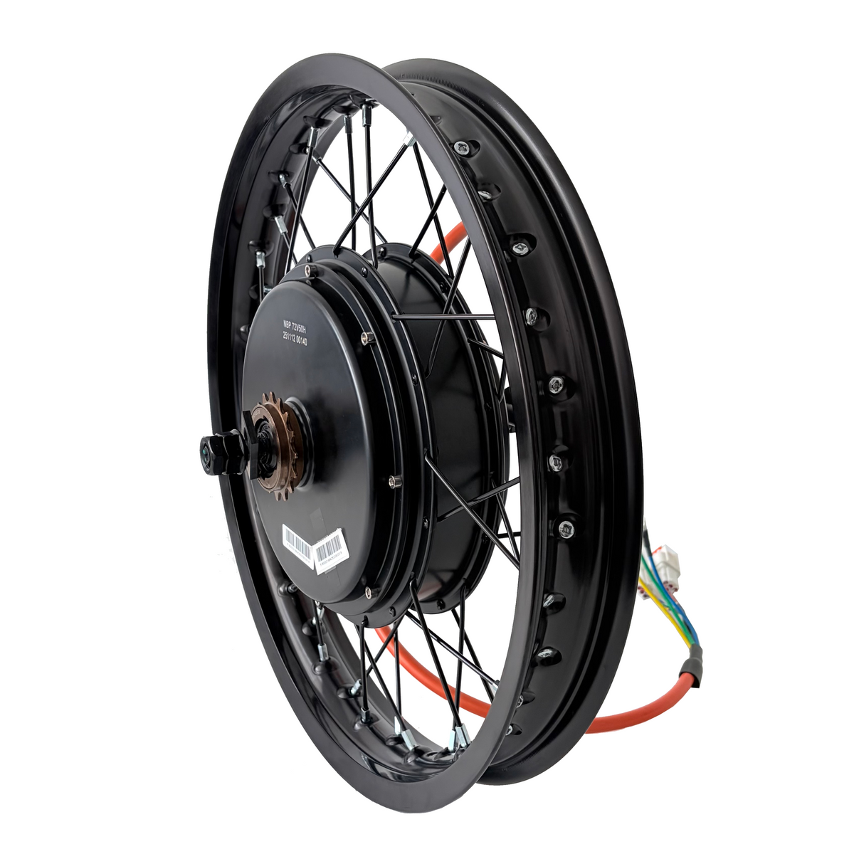 QS205  16inch/17inch/18inch/19inch/21inch  Motorcycle Rim Rear 150mm Dropout 3000W 3T Motorwheel  With Single Freewheel NBPower