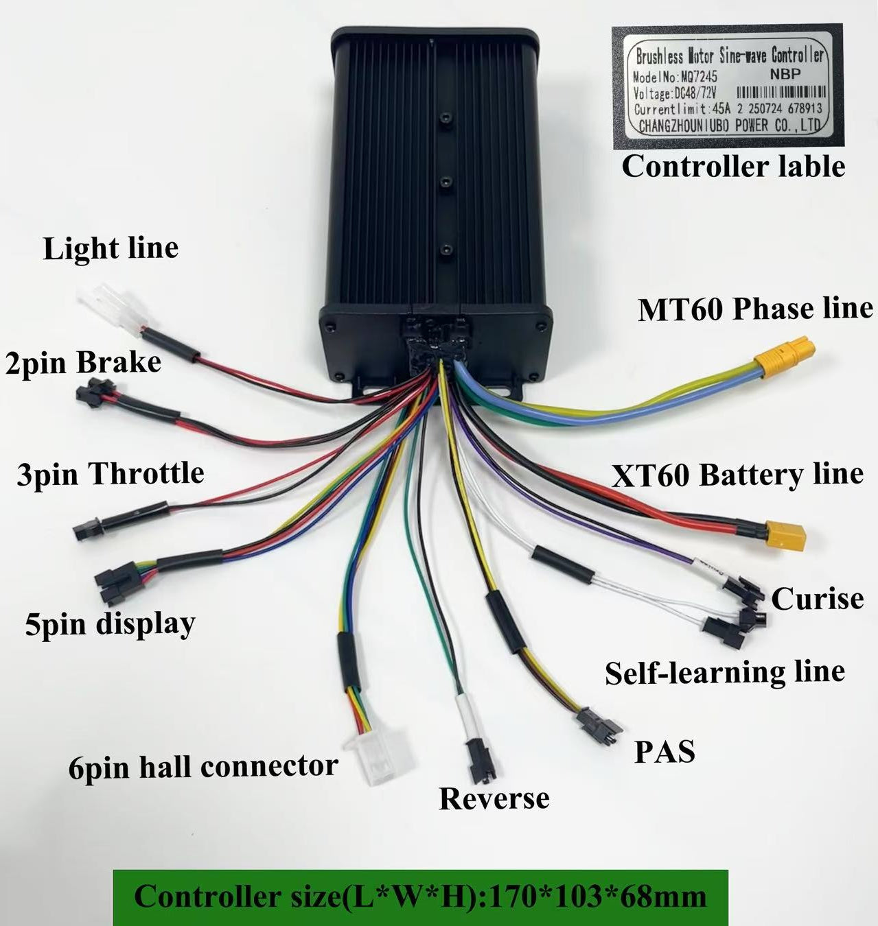 USA warehouse :20inch P75 48V 2000W 170mm rear fat rim with tyre,with dual 45A controller and SW900 display and others