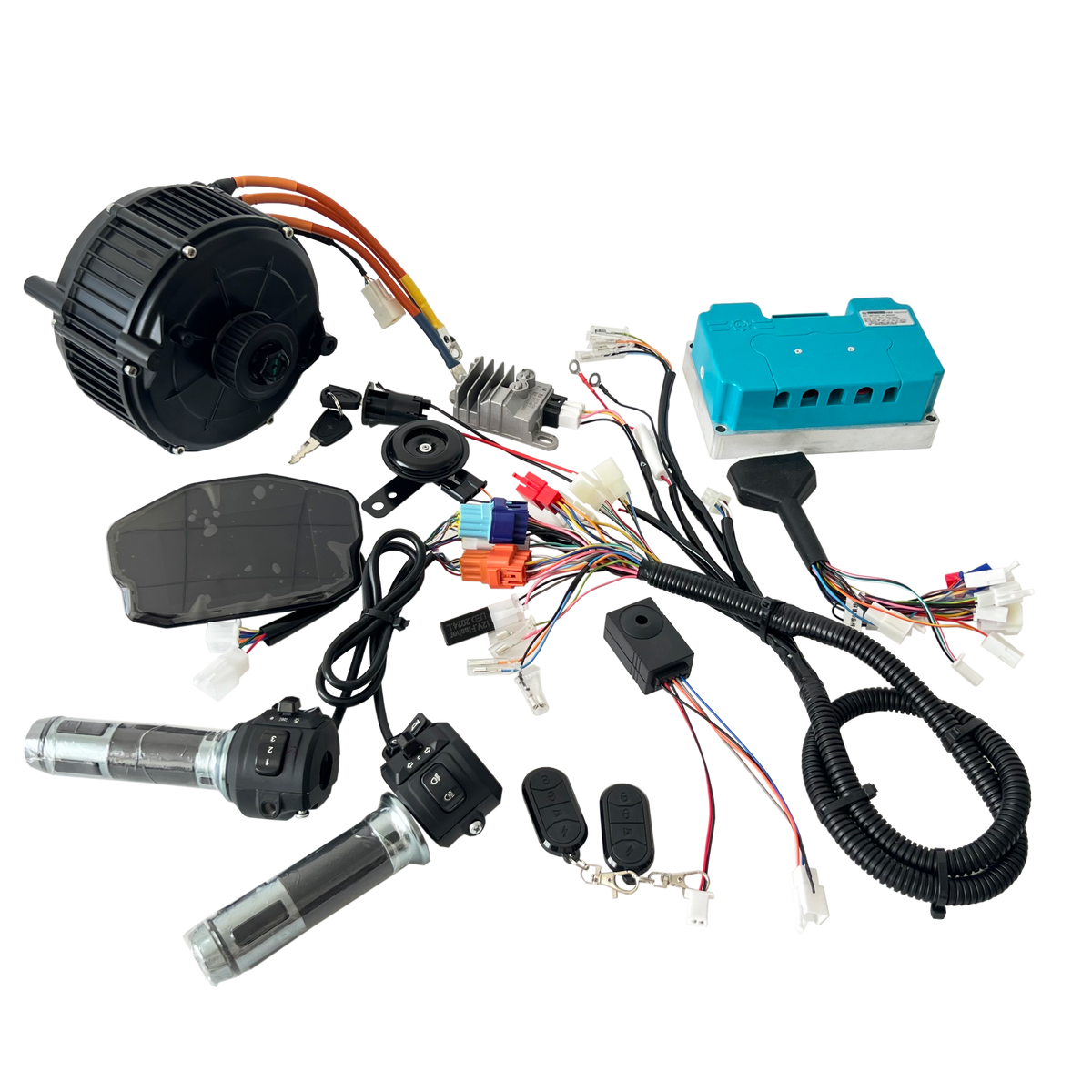 QSMOTOR QS165 V2 5000W 72V 35H Hall Version/encoder  Mid Drive Motor Kits with ND72680 Controller  ，DKD display or NBTFT-5 Color   Display and Foot Pedal NBPower