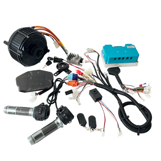 QSMOTOR QS165 V2 5000W 72V 35H Hall Version/encoder  Mid Drive Motor Kits with ND72680 Controller  ，DKD display or NBTFT-5 Color   Display and Foot Pedal