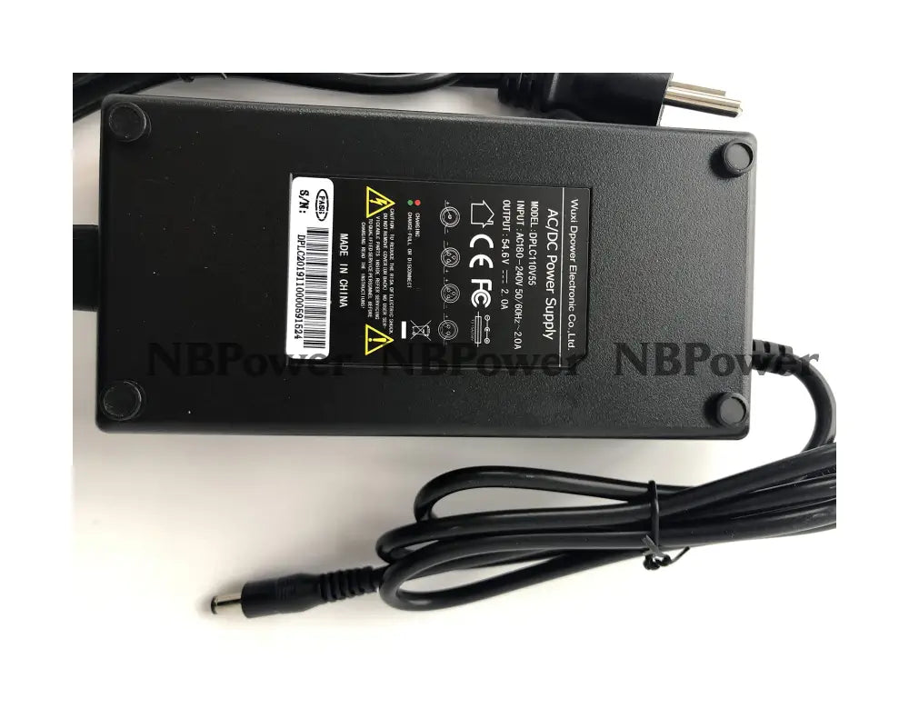 American warehouse 48V Charger,54.6V 2A Charger for Electric Bike Lithium ion Battery，48V E-Bike Battery.