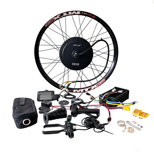 20inch/24inch/26inch/27.5inch/28inch/29inch/700C  135mm Dropout MXUS  Ebike Rear Hub Motor Wheel  Single Speed Freewheel 3T/4T/5T Winding For Choose ，80A Dual mode Controller +UKC1 Display Conversion Kit NBPower