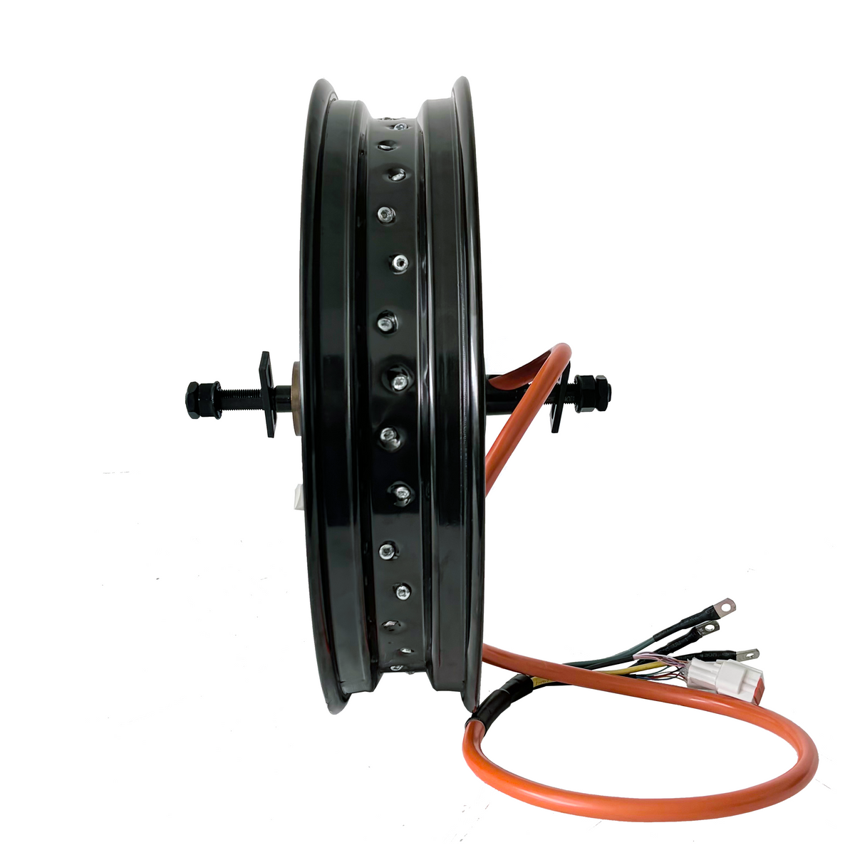 QS205 16*3.0 72V 5000W Motorcycle Rim Rear 170-175mm Dropout 3T/3.5T/4T/5T High Speed  MotorWheel With Spokes NBPower