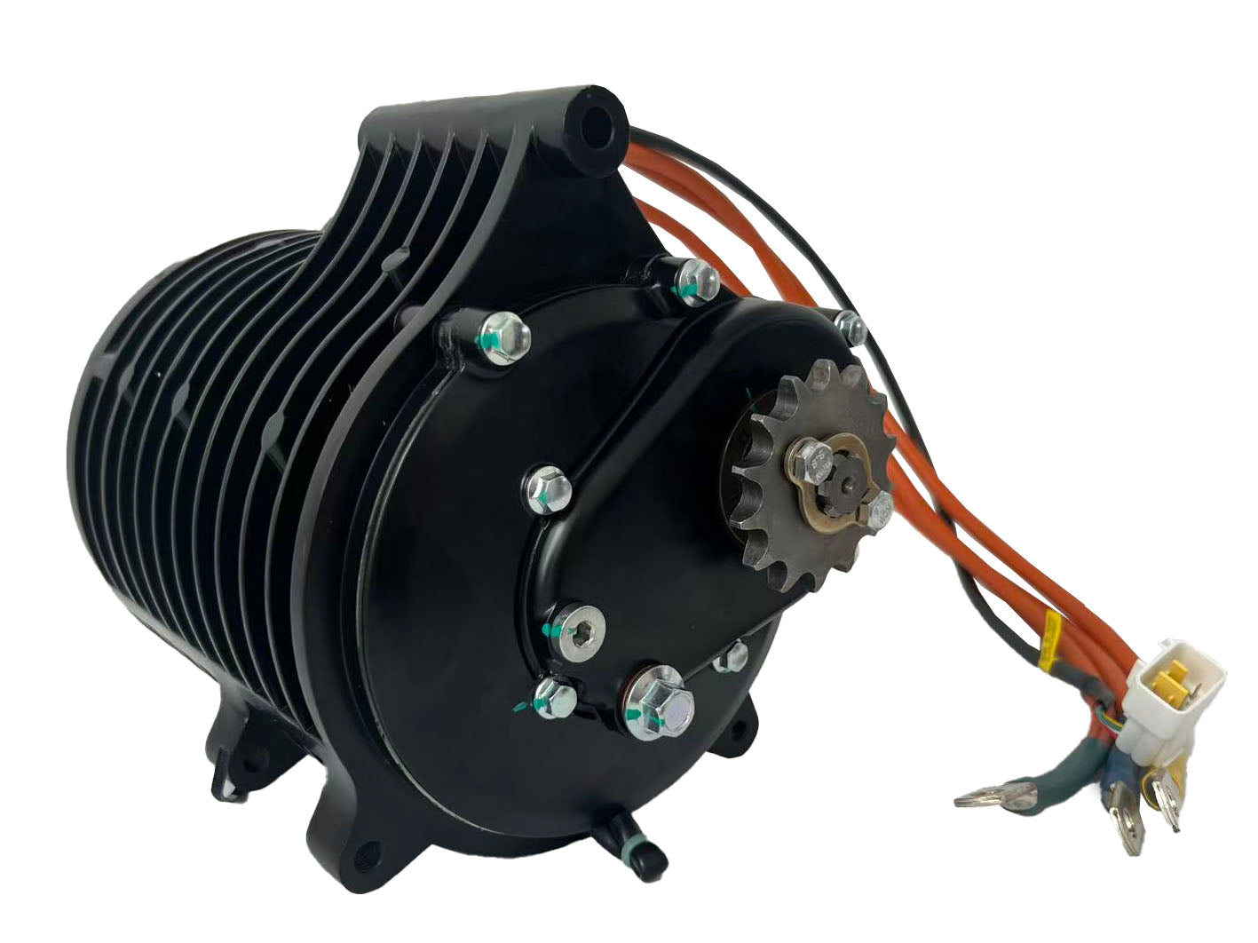 QS 138-C 72V3000W 70H Mid Drive Motor 428T with Fardriver ND72450 Controller ,DKD Display/TFT Display, Harness Wiring for Motorcycle Ebike Electric Bike
