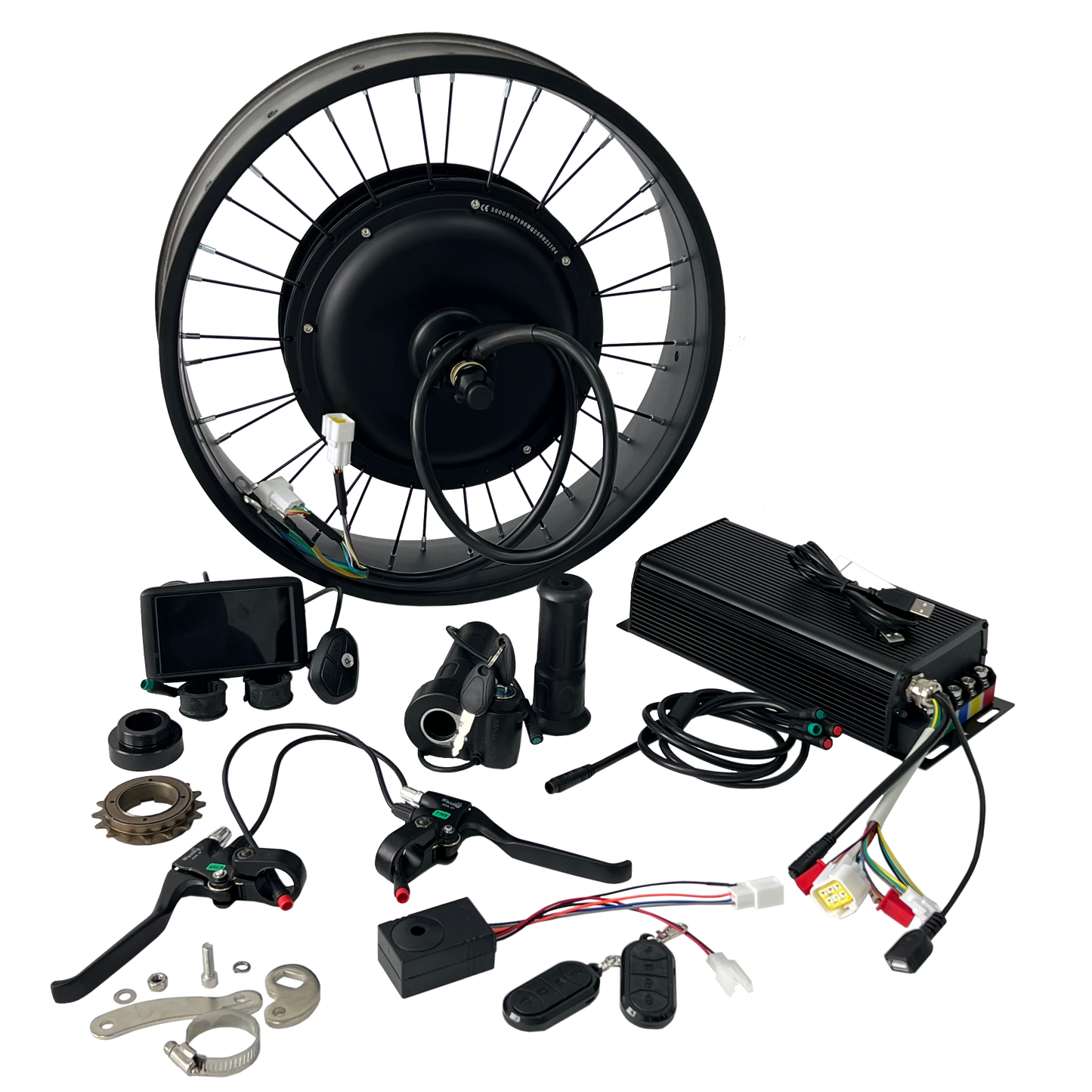 USA Stock:QS205 190mm 72V 5000W 50H V3 Electric Fat Bike 20x4.0 Motor Wheel Conversion Kit Sabvoton 100A,UKC1 plus,all waterproof system