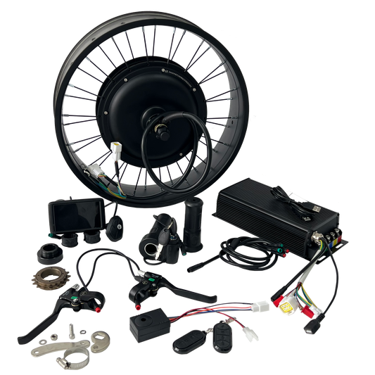 QS205 190mm 72V 5000W 50H V3 Electric Fat Bike 20/24/26x4.0 Motor Wheel Conversion Kit Sabvoton 100A,UKC1 plus,all waterproof system