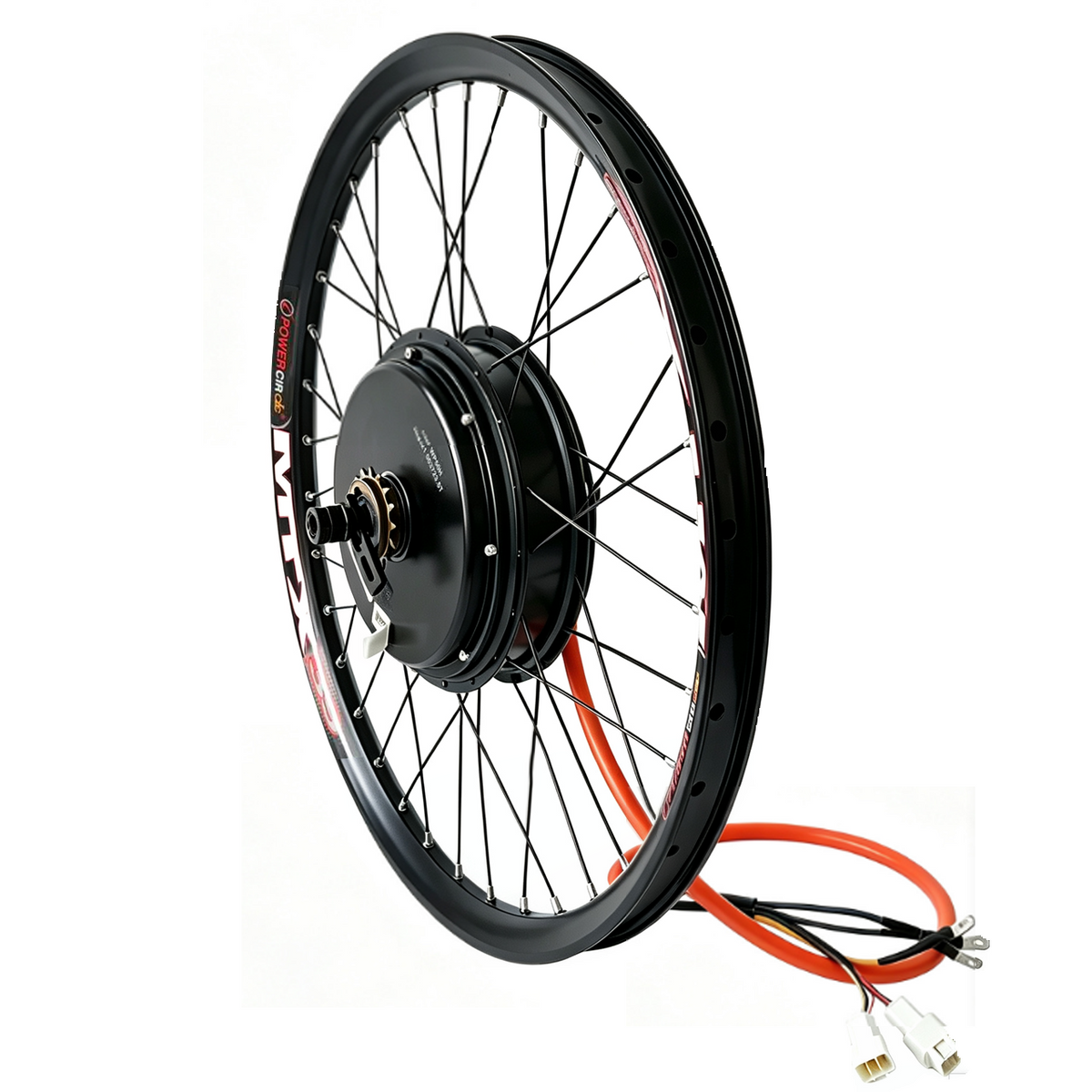 20inch/24inch/26inch/27.5inch/29inch/700C MTX Rim 150-155mm Dropout Rear QS 5000W  72V  3T/3.5T/4T/5T  Motorwheel With Single Speed Freewheel +100A Sabvoton Controller+UKC1 +P Color Dsiply E-bike Waterproof Kit NBPower