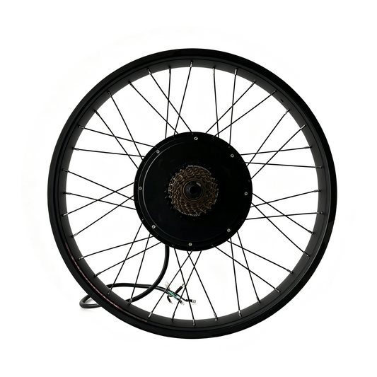 20*4.0/24*4.0/26*4.0 Fat Bike 170mm Dropout 3000W Electric Bicycle Rear Spoke Hub Motor Wheel Kit with 7-Speed Freewheel, 80A Dual Mode Brushless Sine Wave Controller SM7280, UKC1 Display ,Throttle, Brake Levers Full Ebike Conversion Kit