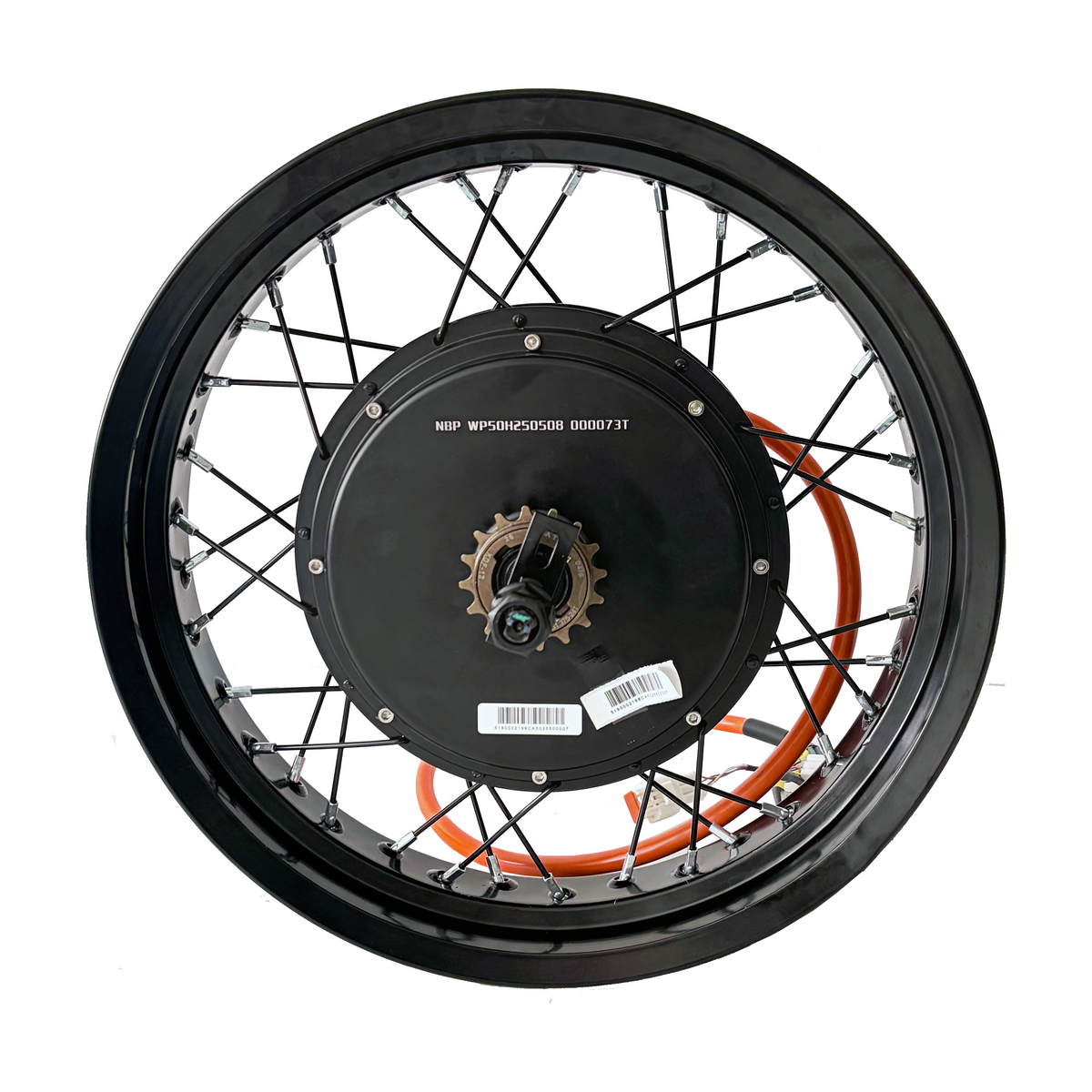 QS205 16*3.0 72V 5000W Motorcycle Rim Rear 170-175mm Dropout 3T/3.5T/4T/5T High Speed  MotorWheel With Spokes NBPower