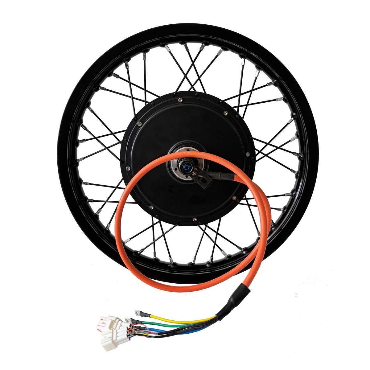 QS205  16inch/17inch/18inch/19inch/21inch  Motorcycle Rim Rear 150mm Dropout 3000W 3T Motorwheel  With Single Freewheel NBPower