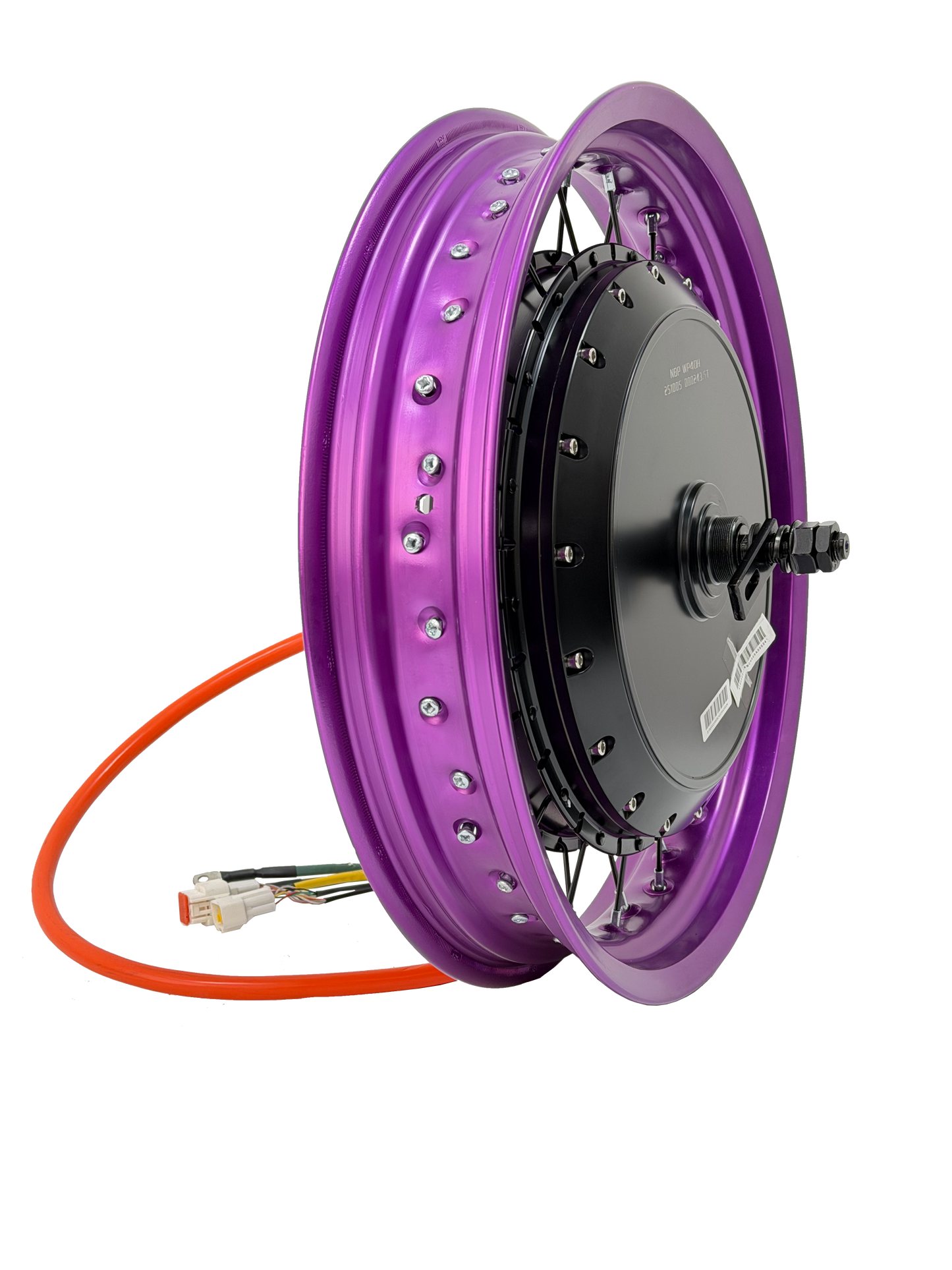 17*3.0 Different  Color Motorcycle Rim With Rear 150-155mm Dropout QS 273 8000W Motorwheel with Single Freewheel