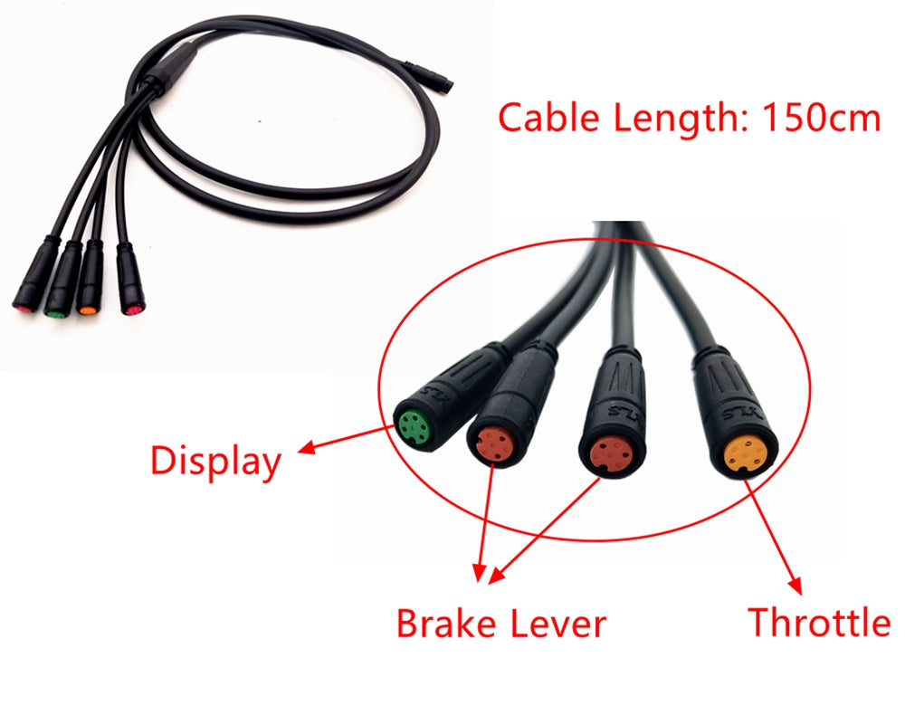 Dual Mode  60A / 80A Sine Wave Controller +UKC1 Color Display +Full Twist Throttle +Brake lever +PAS +Alarm lock Waterproof  System ,For 2000W-3000W Ebike Hub Motor Kit