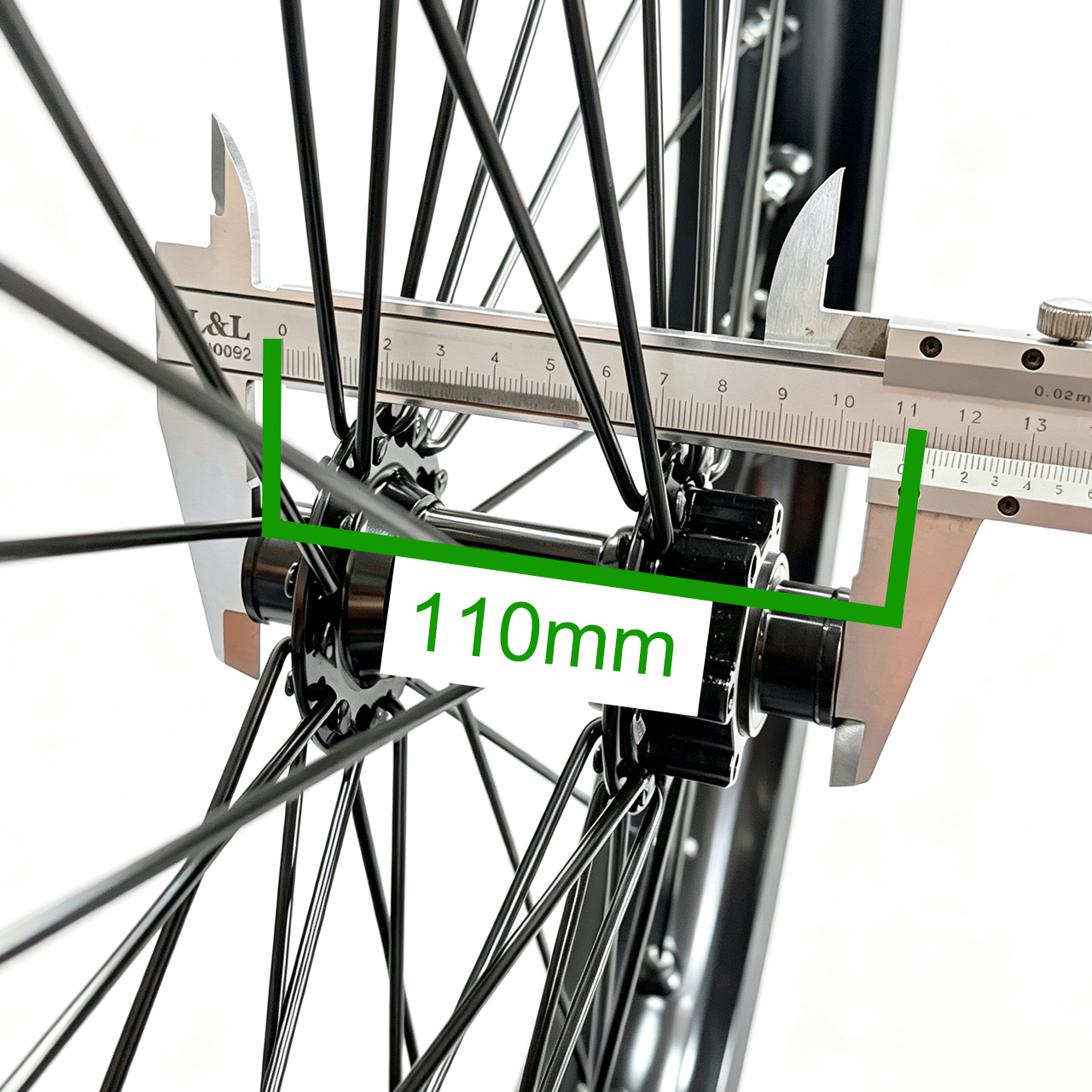 16inch/17inch/18inch/19inch/21inch 110mm Dropout 20mm Axle Motorcycle‑Style Spoke Front Wheel Assembly Heavy‑Duty Complete Rim Wheel for E‑Bike NBPower
