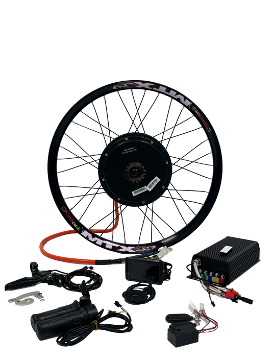 USA Stock:MTX Rim Rear QS 5000W 150-155mm 72V Ebike kit +100A Sabvoton Controller+UKC1 Color Dsiplay