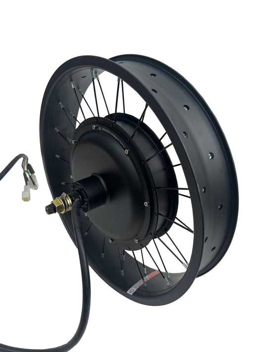 USA Stock:20*4.0 100mm width Rim with  Rear 190mm Dropout 3000W Fat Motorwheel with 7 speed  freewheel  , 80A Sabvoton Programmable controller;UKC1 color Display ,Full Throttle