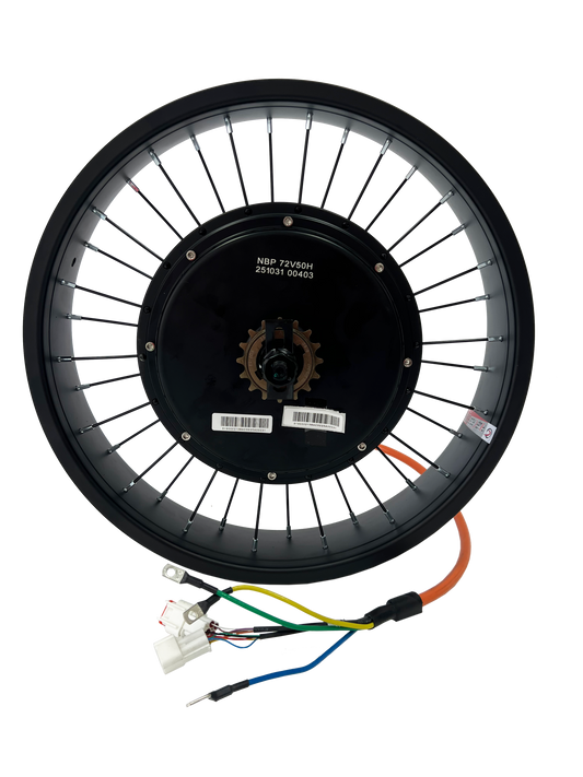 Llanta MTX QS 205 Motor de 3000 W; 150 mm de caída Rueda de motor QS de 3000 W y 72 V con piñón libre simple