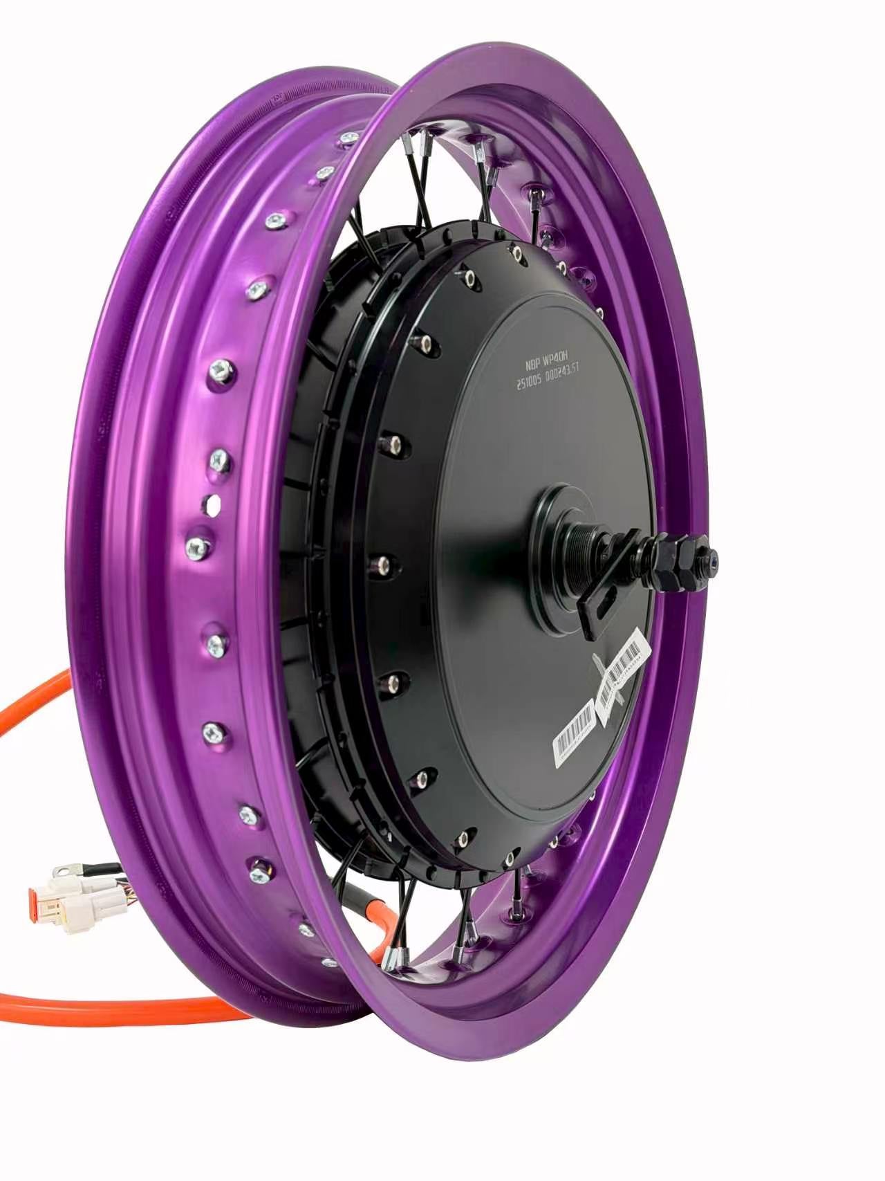 17*3.0 Different  Color Motorcycle Rim With Rear 150-155mm Dropout QS 273 8000W Motorwheel with Single Freewheel