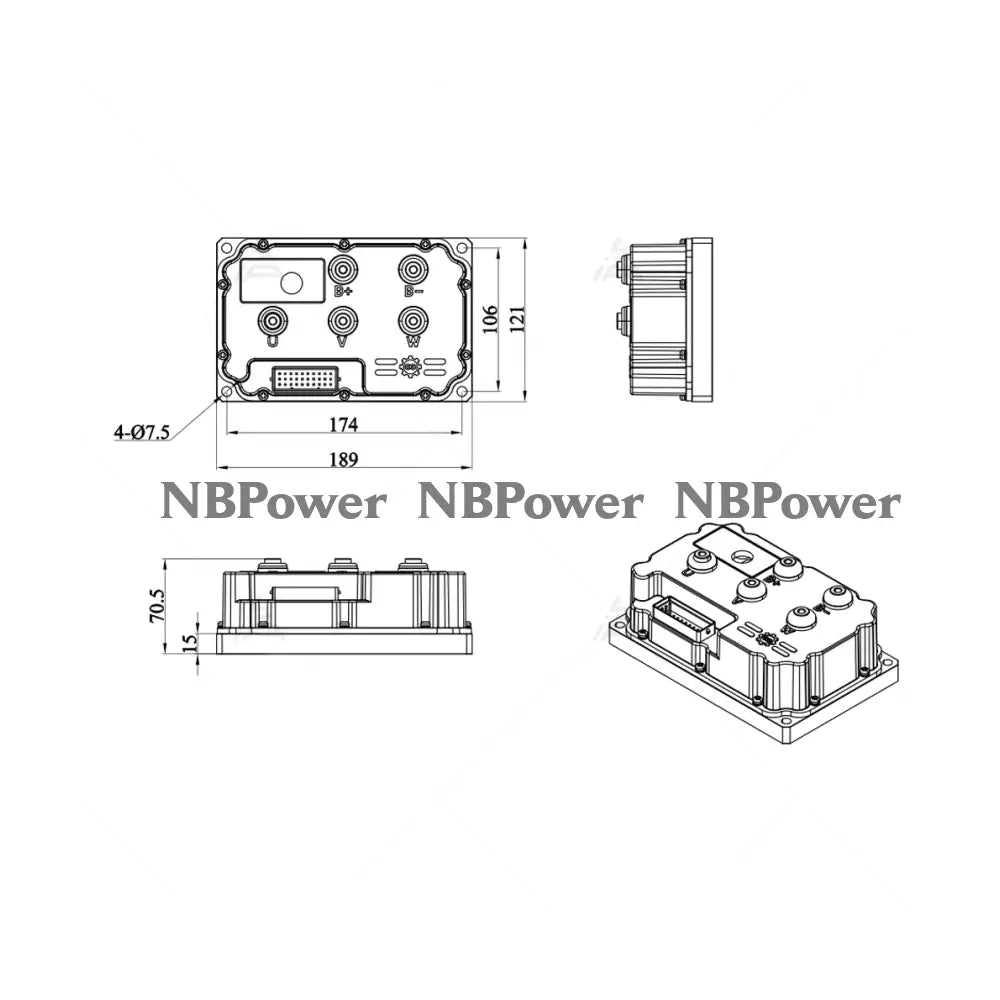 Fardriver 530A Bluetooth Controller (ND84530/ND96530) for Electric Motorcycle,Scooter App Control Regen Brake Motor