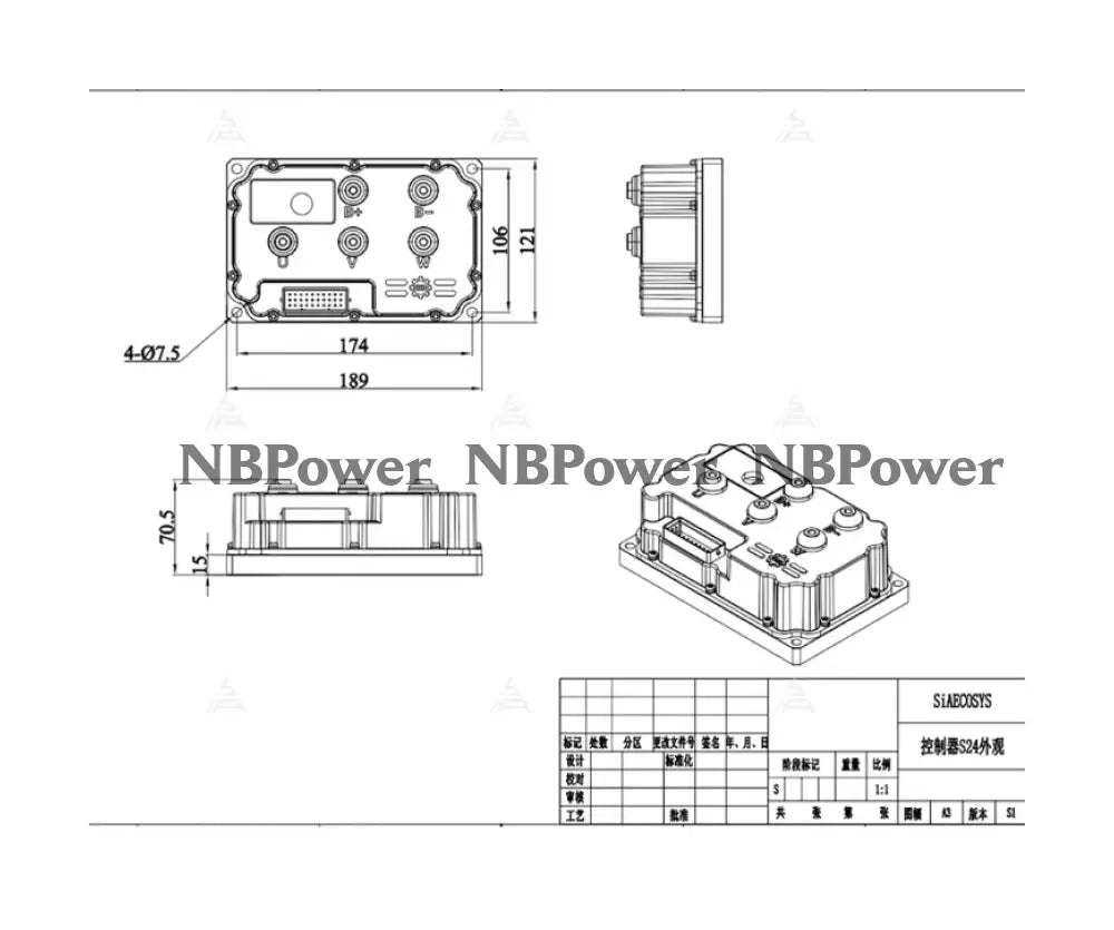 Fardriver ND72360 60V-72V 190A DC sine wave electric scooter scooter Bluetooth debugging programming motor controller