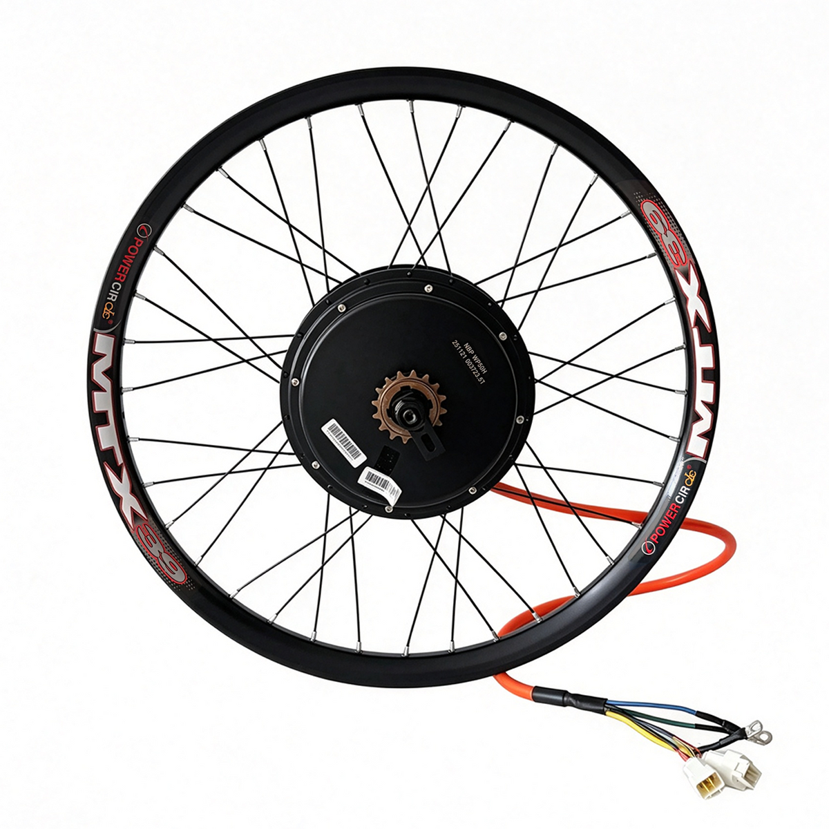 20inch/24inch/26inch/27.5inch/29inch/700C MTX Rim 150-155mm Dropout Rear QS 5000W  72V  3T/3.5T/4T/5T  Motorwheel With Single Speed Freewheel +100A Sabvoton Controller+UKC1 +P Color Dsiply E-bike Waterproof Kit NBPower