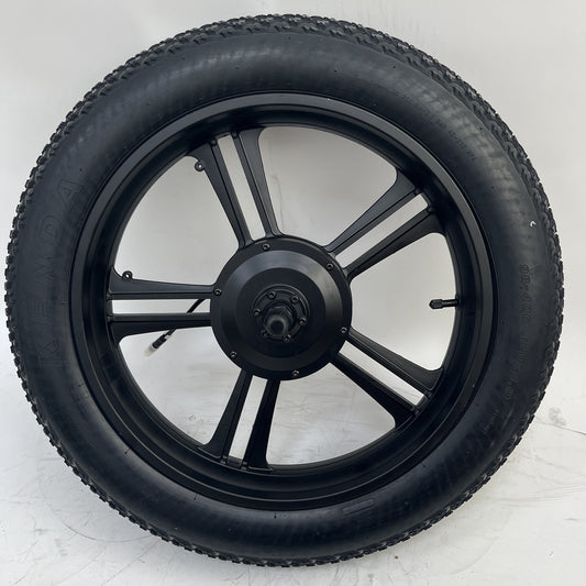 20inch 36/48V 500W Brushless Gear Hub Motor Integrated Wheel for Fat Bike Snow Bike 170mm Dropout with 20x4.0 Tire