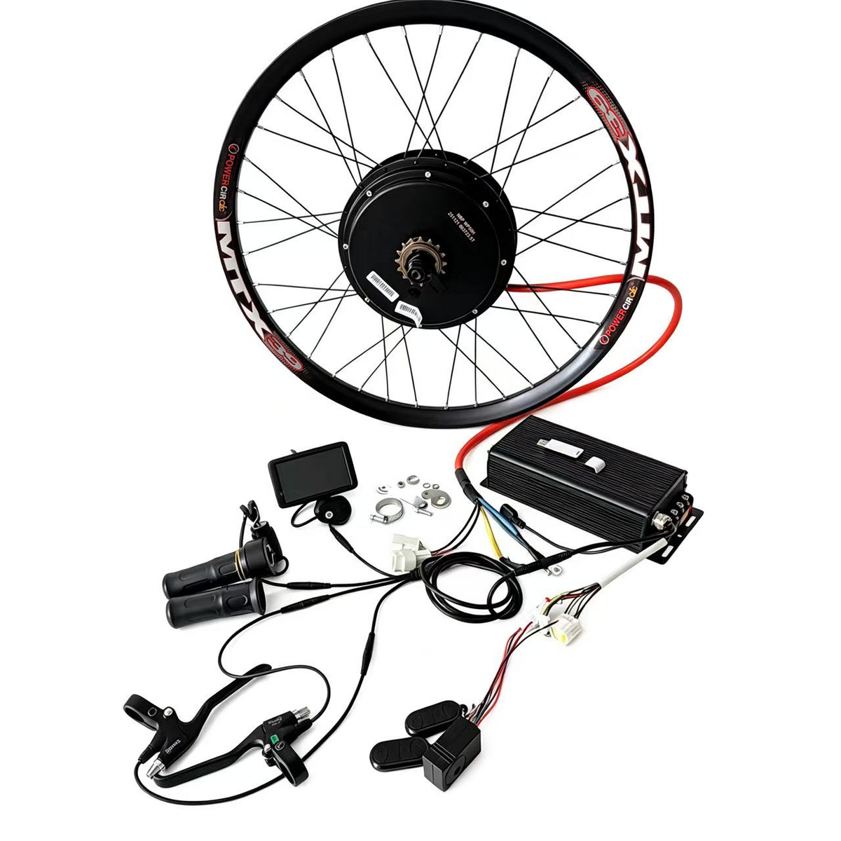 20inch/24inch/26inch/27.5inch/29inch/700C MTX Rim 150-155mm Dropout Rear QS 5000W  72V  3T/3.5T/4T/5T  Motorwheel With Single Speed Freewheel +100A Sabvoton Controller+UKC1 +P Color Dsiply E-bike Waterproof Kit NBPower