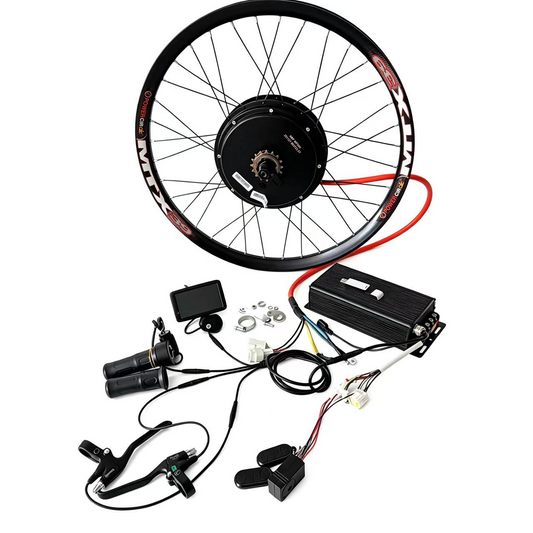 20inch/24inch/26inch/27.5inch/29inch/700C MTX Rim 150-155mm Dropout Rear QS 5000W  72V  3T/3.5T/4T/5T  Motorwheel With Single Speed Freewheel +100A Sabvoton Controller+UKC1 +P Color Dsiply E-bike Waterproof Kit NBPower