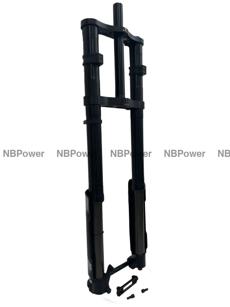 KKE 750MM Double Shoulder Inverted Front Fork 26/27.5 Inch for Snowy Fat Bike Straight Tube Oil Spring Suspension Disc
