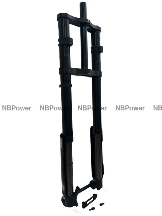 KKE 750MM Double Shoulder Inverted Front Fork 26/27.5 Inch for Snowy Fat Bike Straight Tube Oil Spring Suspension Disc