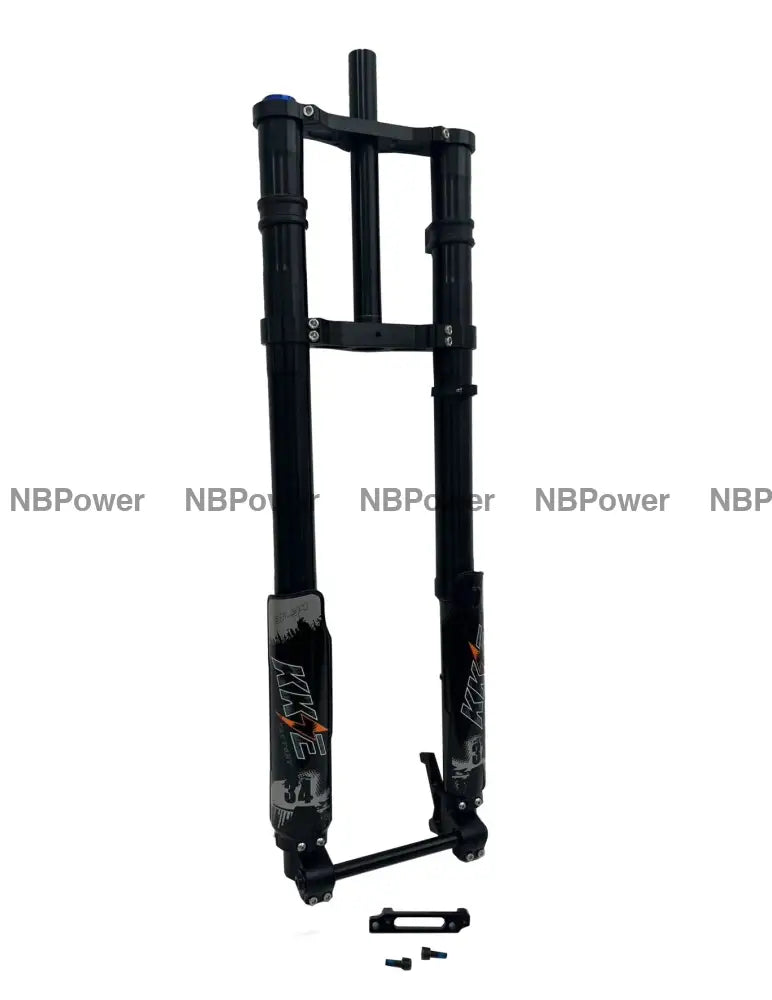 KKE 750MM Double Shoulder Inverted Front Fork 26/27.5 Inch for Snowy Fat Bike Straight Tube Oil Spring Suspension Disc