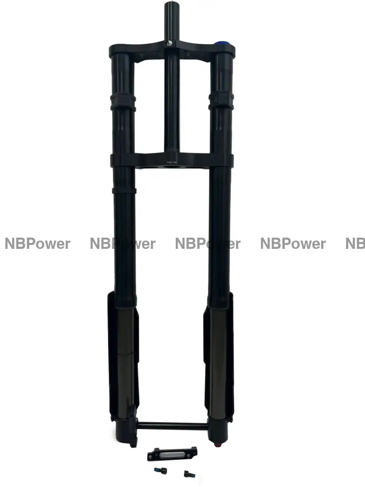 KKE 750MM Double Shoulder Inverted Front Fork 26/27.5 Inch for Snowy Fat Bike Straight Tube Oil Spring Suspension Disc