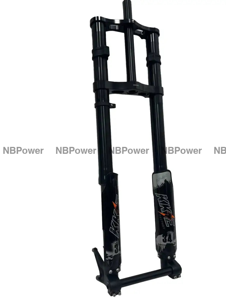 KKE 750MM Double Shoulder Inverted Front Fork 26/27.5 Inch for Snowy Fat Bike Straight Tube Oil Spring Suspension Disc