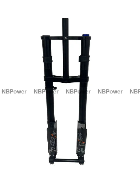 KKE 750MM Double Shoulder Inverted Front Fork 26/27.5 Inch for Snowy Fat Bike Straight Tube Oil Spring Suspension Disc
