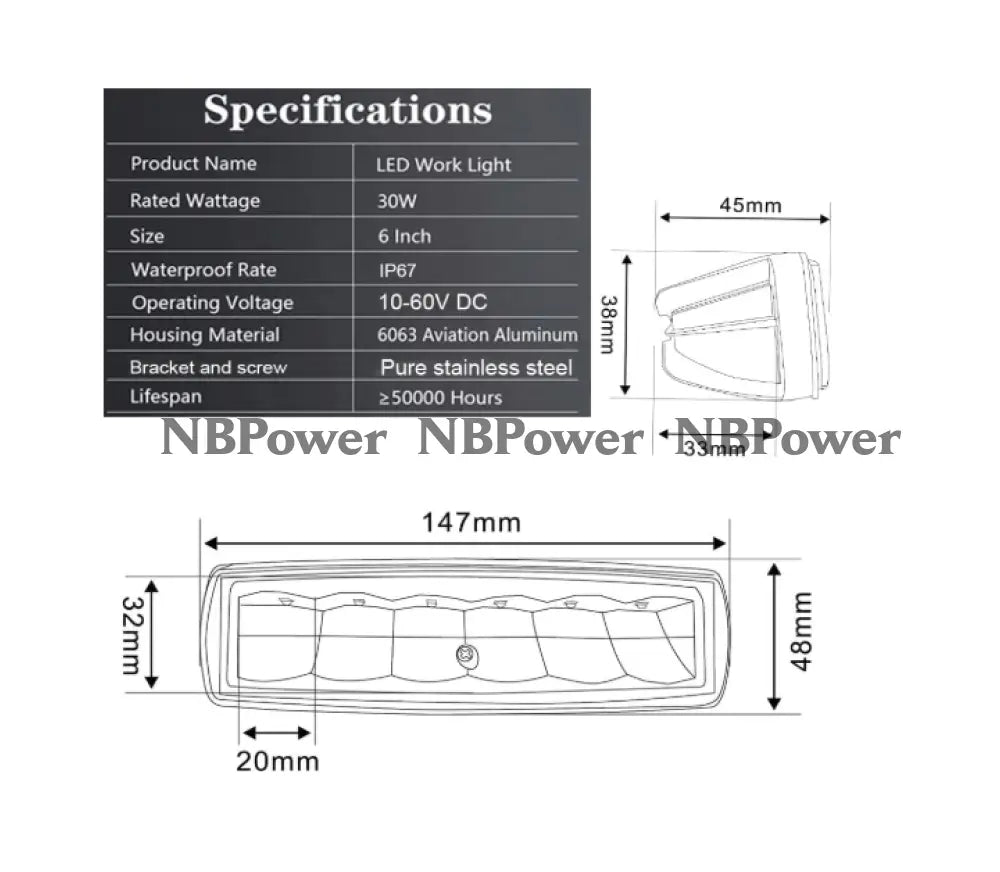 LED Lights Car Yellow Fog Spotlights Amber Bar 6 Inch for Motorcycles Boats Yachts Trucks Turn Signal Taillights