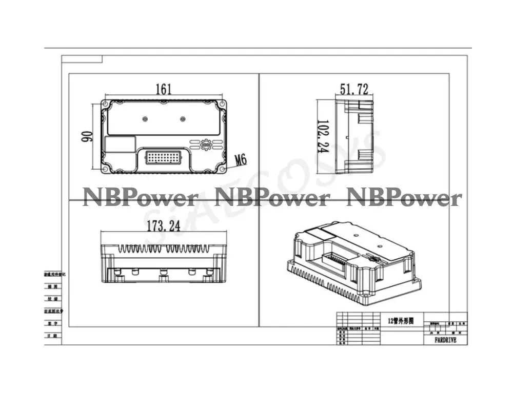 FarDriver Controller ND72240 BLDC 240A for 2000W Motor Electric Motorcycle Controller with Regen and BT Adapter Motor