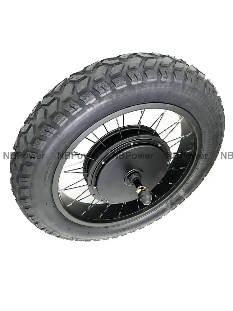 NBpower 20X4.0 170mm/190mm 72V 3000w Fat Bike Brushless Hub Motor wheel with High Quality Tire