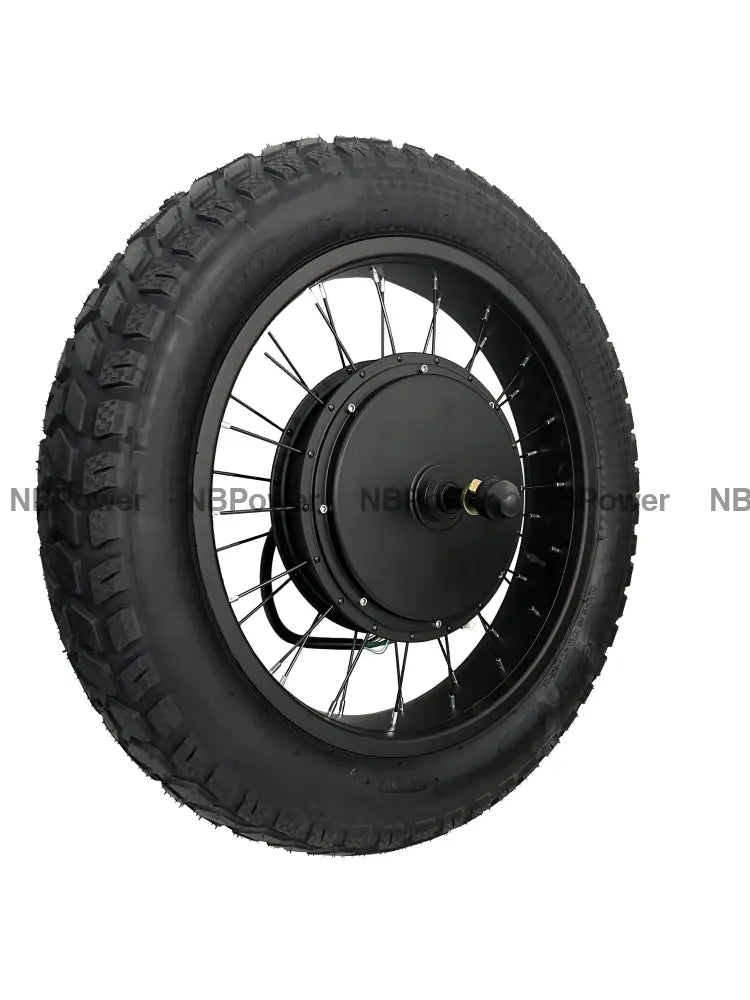 NBpower 20X4.0 170mm/190mm 72V 3000w Fat Bike Brushless Hub Motor wheel with High Quality Tire