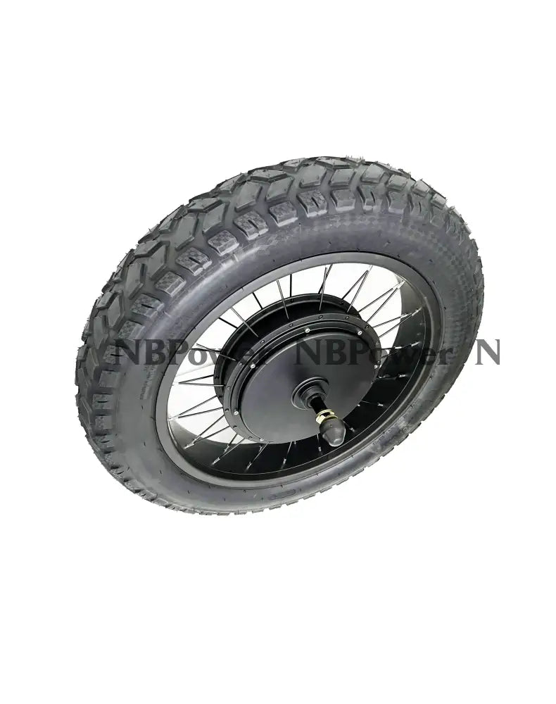 NBpower 20X4.0 170mm/190mm 72V 3000w Fat Bike Brushless Hub Motor wheel with High Quality Tire