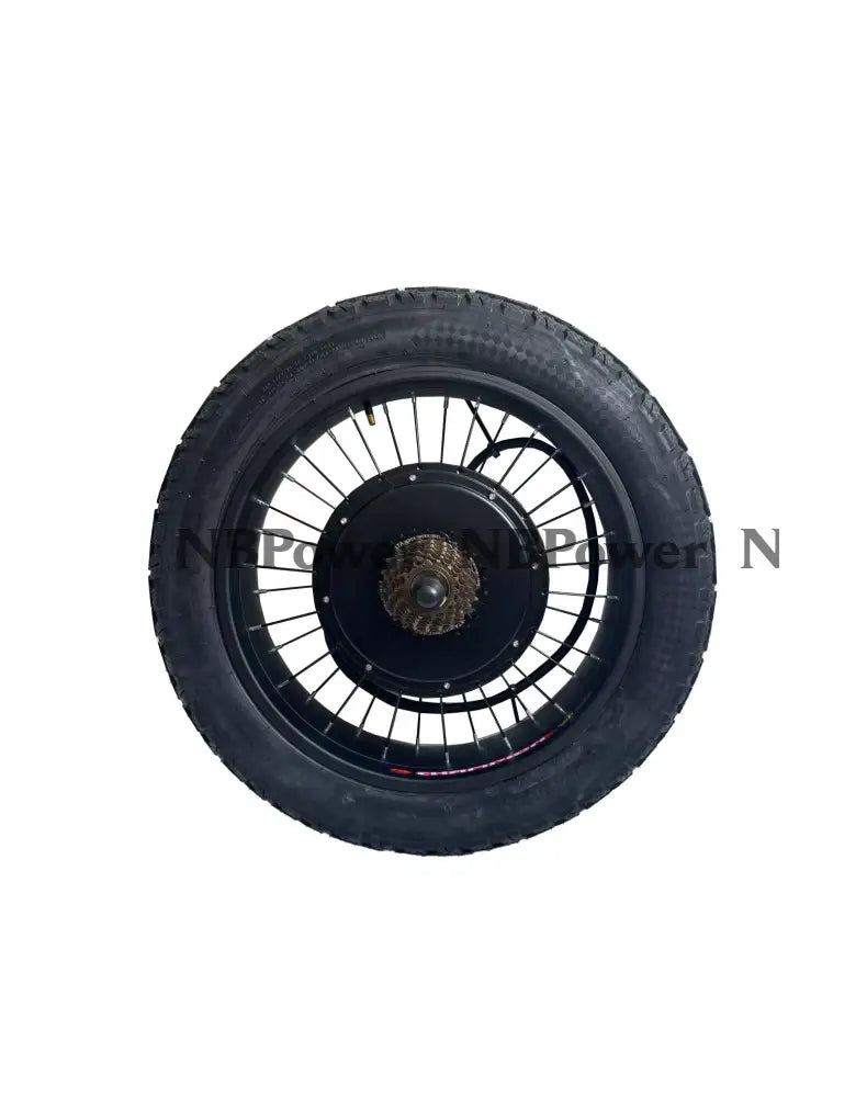NBpower 20X4.0 170mm/190mm 72V 3000w Fat Bike Brushless Hub Motor wheel with High Quality Tire 190mm