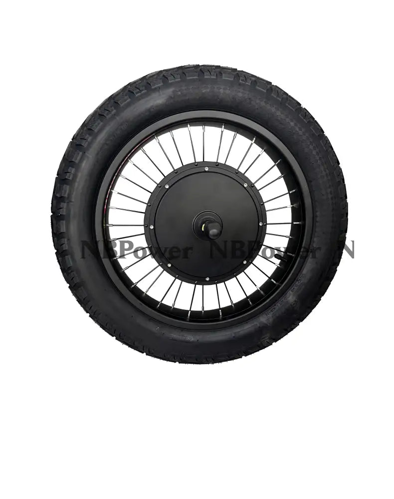 NBpower 20X4.0 170mm/190mm 72V 3000w Fat Bike Brushless Hub Motor wheel with High Quality Tire 170mm