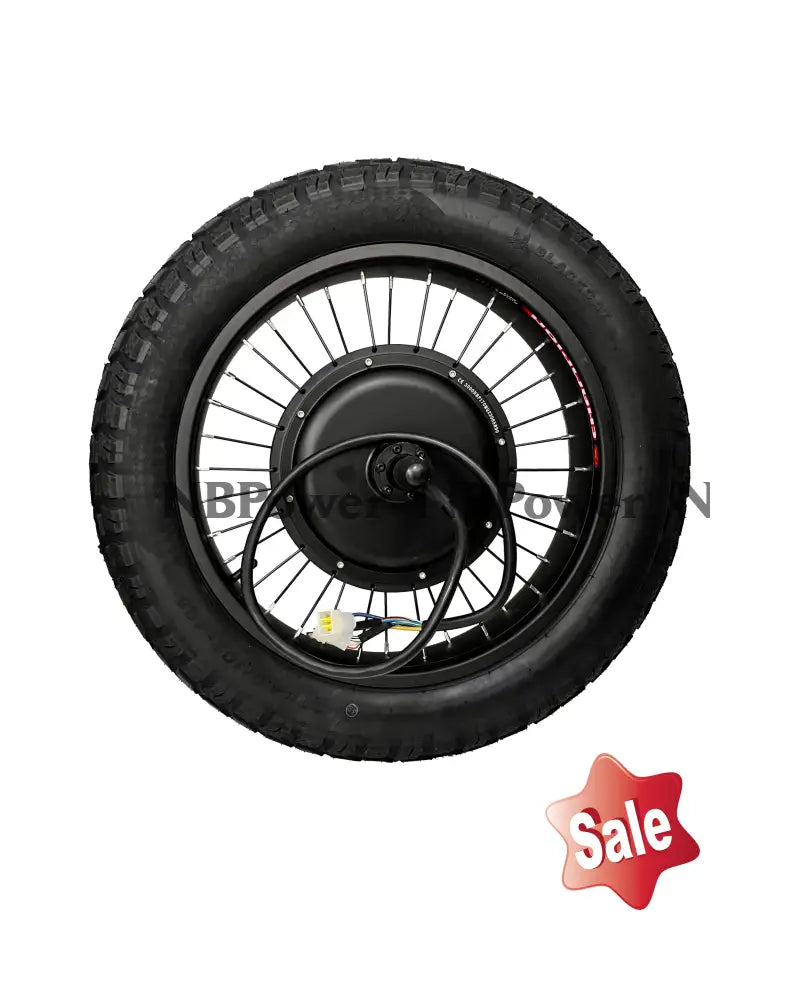 NBpower 20X4.0 170mm/190mm 72V 3000w Fat Bike Brushless Hub Motor wheel with High Quality Tire