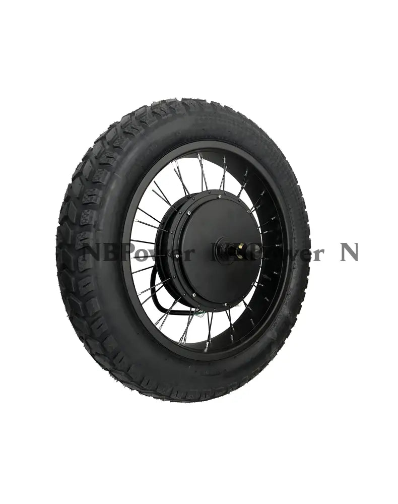 NBpower 20X4.0 170mm/190mm 72V 3000w Fat Bike Brushless Hub Motor wheel with High Quality Tire